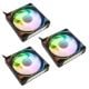 Εικόνα της Case Fan Kolink Umbra X 120mm ARGB PWM Black (3-Pack) PGW-FN-KOL-019