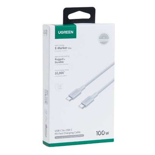 Εικόνα της Καλώδιο Ugreen L502 USB-C to USB-C 100W 1m White 65255