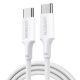 Εικόνα της Καλώδιο Ugreen L501 USB-C to USB-C 60W 1m White 35465