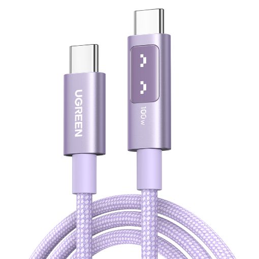 Εικόνα της Καλώδιο Ugreen L509 USB-C to USB-C 100W 2m Purple 65216