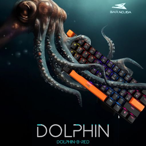 Εικόνα της Πληκτρολόγιο Baracuda Dolphin 60% Rainbow Light Red Switches (US) Black BGK-03111
