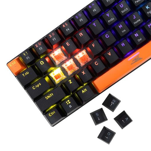 Εικόνα της Πληκτρολόγιο Baracuda Dolphin 60% Rainbow Light Red Switches (US) Black BGK-03111