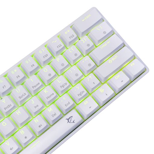 Εικόνα της Πληκτρολόγιο White Shark Shinobi 2 60% RGB Hot-Swappable Blue Switches (US) White GK-004221