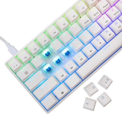 Εικόνα της Πληκτρολόγιο White Shark Shinobi 2 60% RGB Hot-Swappable Blue Switches (US) White GK-004221