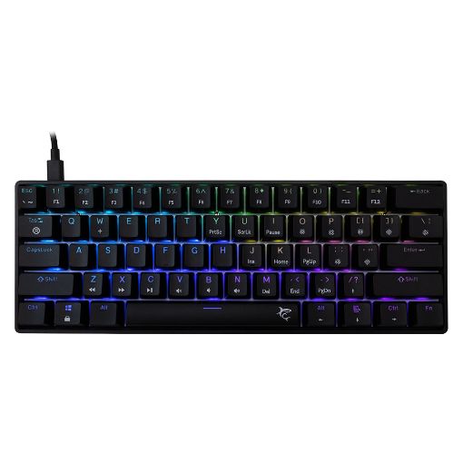 Εικόνα της Πληκτρολόγιο White Shark Shinobi 2 60% RGB Hot-Swappable Blue Switches (US) Black GK-004121