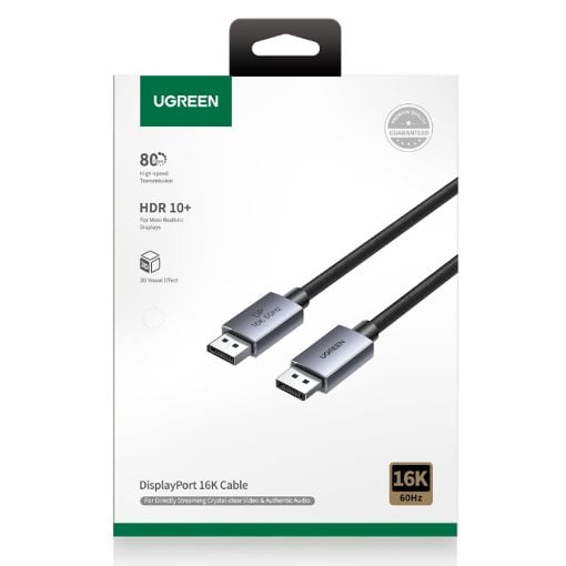 Εικόνα της Καλώδιο Ugreen DP131 DisplayPort 2.1 M/M 16K/60Hz 1m Black 55567
