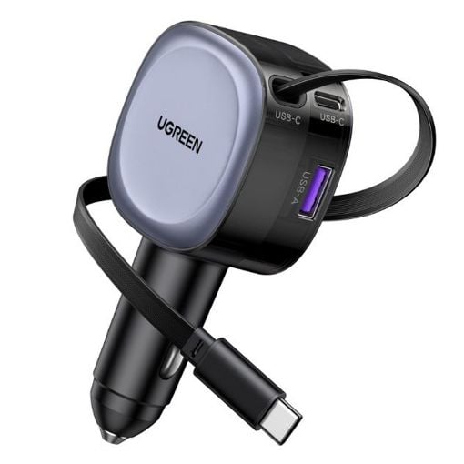 Εικόνα της Φορτιστής Αυτοκινήτου Ugreen EC601 USB-C & USB-A 75W με Καλώδιο USB-C Grey 55653