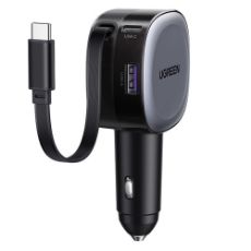 Εικόνα της Φορτιστής Αυτοκινήτου Ugreen EC601 USB-C & USB-A 75W με Καλώδιο USB-C Grey 55653