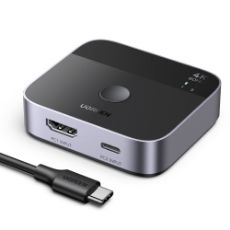 Εικόνα της Switch Ugreen AW503 HDMI/USB-C 4K/60Hz 2-Port Black 55452
