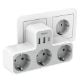 Εικόνα της Tessan Wall Outlet 3 Θέσεων με 2x USB-A & 1x USB-C TS-323-C