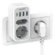 Εικόνα της Tessan Wall Socket 2 Θέσεων με 3x USB-A & 1x USB-C TS-328-DE-C