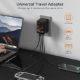Εικόνα της Φορτιστής Tessan Universal Travel Adapter με 2x USB-A & 2x USB-C 65W Black TS-WTA03