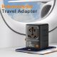 Εικόνα της Φορτιστής Tessan Universal Travel Adapter με 2x USB-A & 1x USB-C 15W Black TS-WTA01
