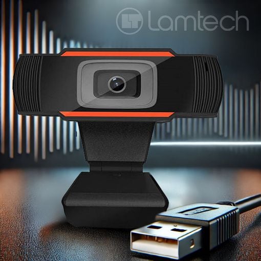 Εικόνα της Webcam Lamtech HD Black LAM021486
