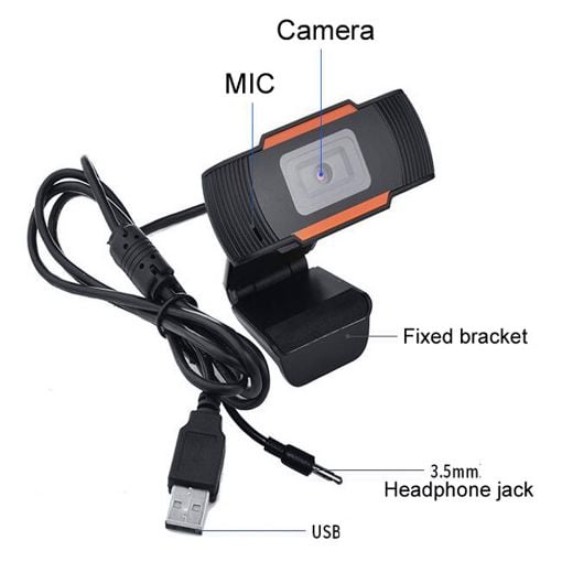 Εικόνα της Webcam Lamtech HD Black LAM021486
