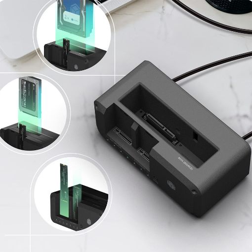 Εικόνα της RaidSonic Icy Box Θήκη Σκληρού Δίσκου 2.5"/ 3.5" SATA & M.2 NVMe USB-C 3.2 IB-2924MSCL-C31