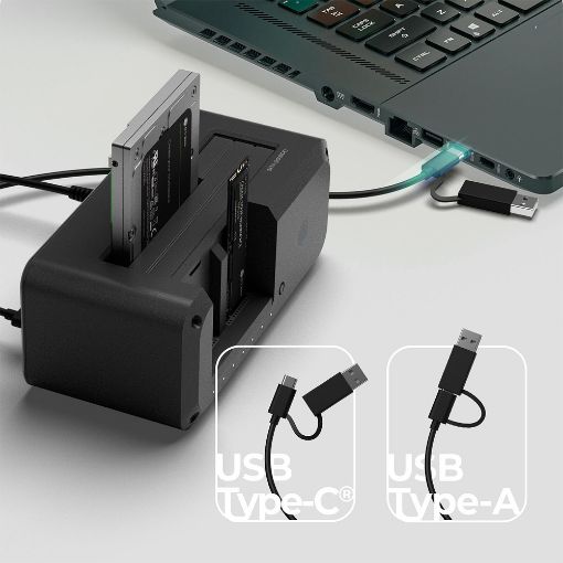 Εικόνα της RaidSonic Icy Box Θήκη Σκληρού Δίσκου 2.5"/ 3.5" SATA & M.2 NVMe USB-C 3.2 IB-2924MSCL-C31