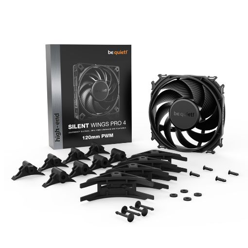 Εικόνα της Case Fan Be Quiet! Silent Wings Pro 4 120mm PWM Black BL098
