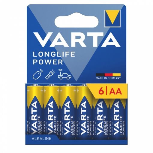 Εικόνα της Αλκαλικές Μπαταρίες AA Varta Longlife Power 1.5V 6τμχ 4906121746