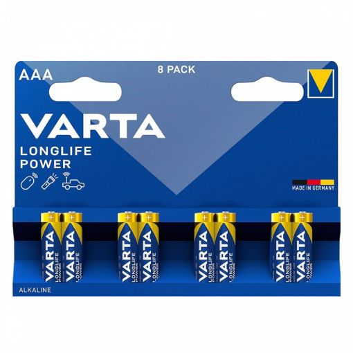 Εικόνα της Αλκαλικές Μπαταρίες AAA Varta Longlife Power 1.5V 8τμχ 4903121418