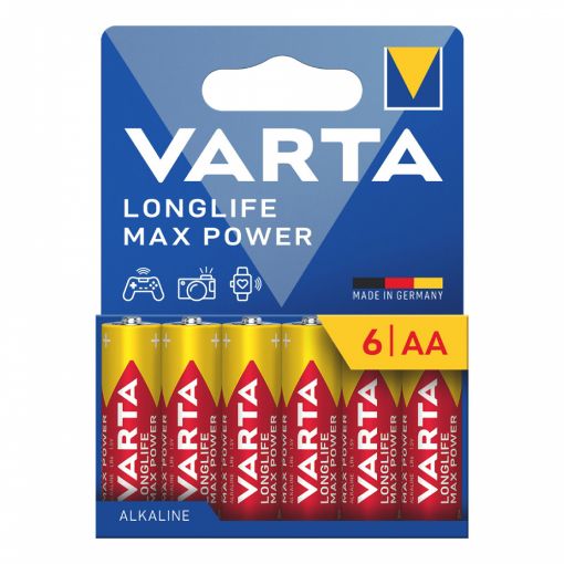 Εικόνα της Αλκαλικές Μπαταρίες AA Varta Longlife Max Power 1.5V 6τμχ 4706101746