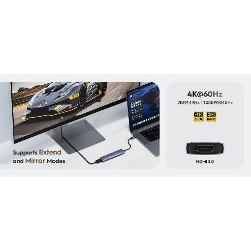 Εικόνα της Docking Station Cudy UH407 USB-C 7in1