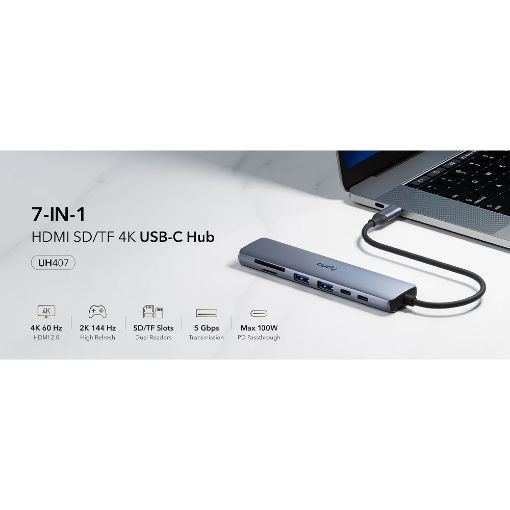 Εικόνα της Docking Station Cudy UH407 USB-C 7in1