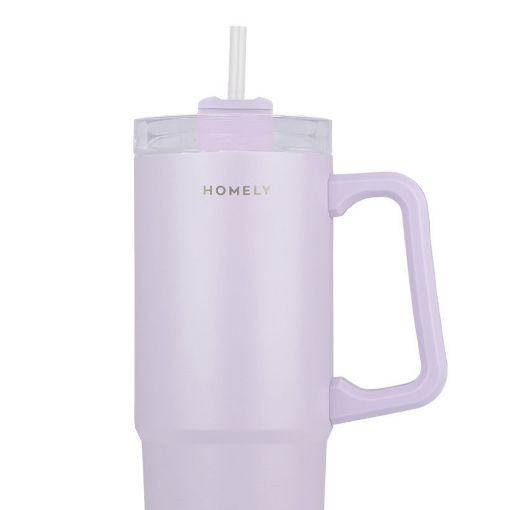 Εικόνα της Θερμός Estia Straw Tumbler Homely 900ml Lavender Fog 01-34528