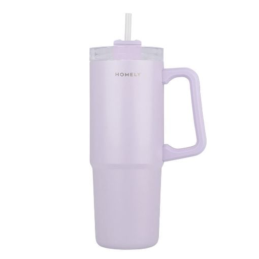 Εικόνα της Θερμός Estia Straw Tumbler Homely 900ml Lavender Fog 01-34528