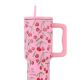 Εικόνα της Θερμός Estia Straw Tumbler XL Save The Aegean 900ml Cherry Rose 01-32081