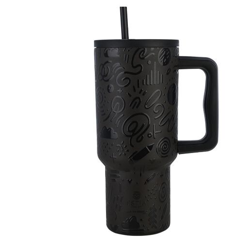 Εικόνα της Θερμός Estia Straw Tumbler XL Save The Aegean 900ml Noir Echo 01-32098