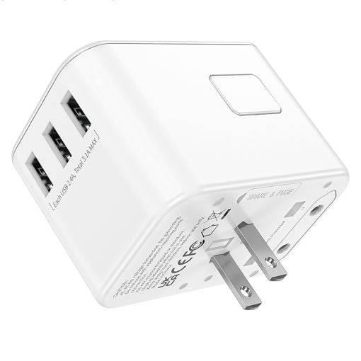 Εικόνα της Φορτιστής Lamtech Universal Travel Adapter με 3x USB-A & 2x USB-C 35W White LAM113850