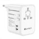 Εικόνα της Φορτιστής Lamtech Universal Travel Adapter με 3x USB-A & 2x USB-C 35W White LAM113850