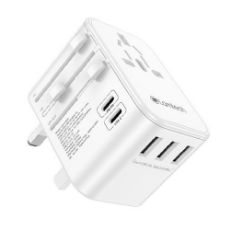 Εικόνα της Φορτιστής Lamtech Universal Travel Adapter με 3x USB-A & 2x USB-C 35W White LAM113850