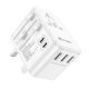 Εικόνα της Φορτιστής Lamtech Universal Travel Adapter με 3x USB-A & 2x USB-C 35W White LAM113850
