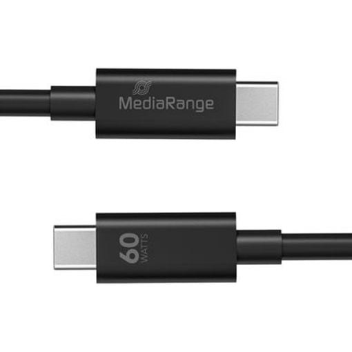 Εικόνα της Καλώδιο MediaRange USB-C to USB-C 1.2m 60W Black MRCS213