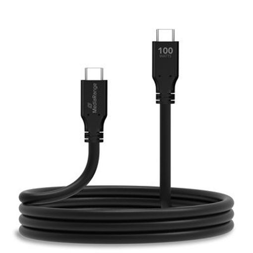 Εικόνα της Καλώδιο MediaRange USB-C to USB-C 3m 100W Black MRCS218