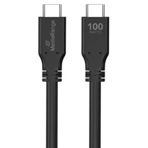 Εικόνα της Καλώδιο MediaRange USB-C to USB-C 3m 100W Black MRCS218