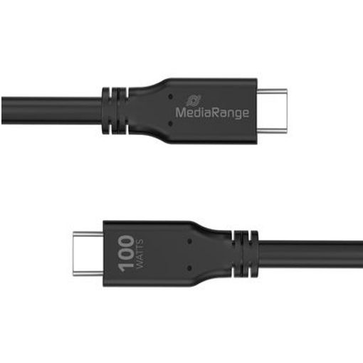 Εικόνα της Καλώδιο MediaRange USB-C to USB-C 3m 100W Black MRCS218