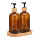 Εικόνα της Σετ Αντλίες Σαπουνιού Estia Bamboo Essentials Γυάλινες με Βάση 500ml 3τμχ 02-28800