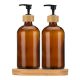 Εικόνα της Σετ Αντλίες Σαπουνιού Estia Bamboo Essentials Γυάλινες με Βάση 500ml 3τμχ 02-28800