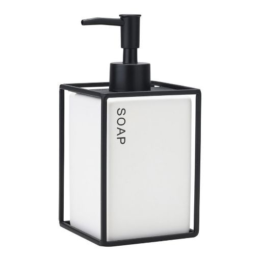 Εικόνα της Αντλία Σαπουνιού Estia Cage Κεραμική 450ml Λευκή 02-30018