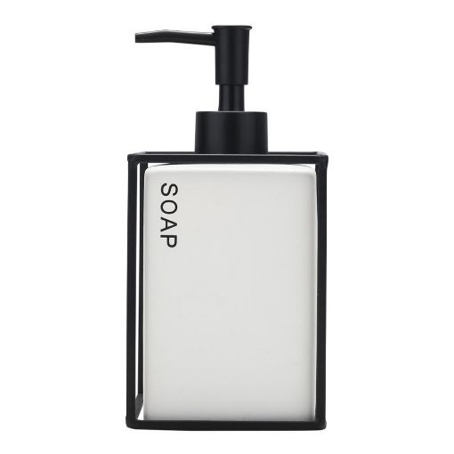 Εικόνα της Αντλία Σαπουνιού Estia Cage Κεραμική 450ml Λευκή 02-30018