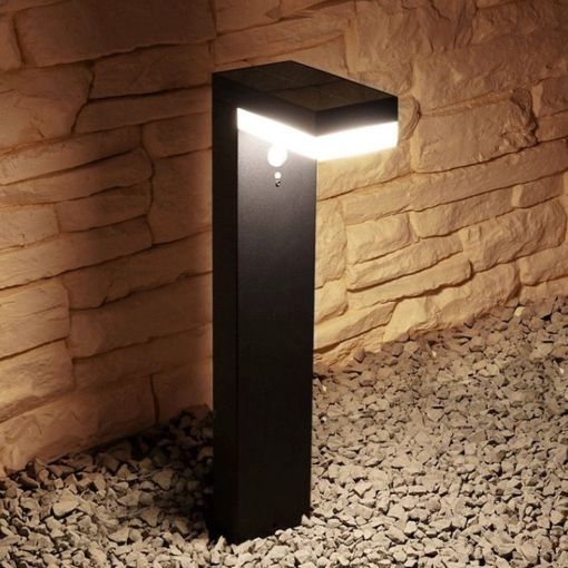 Εικόνα της Ηλιακό Φωτιστικό Κήπου 123LED 2700Κ IP44 με Αισθητήρα Κίνησης Black