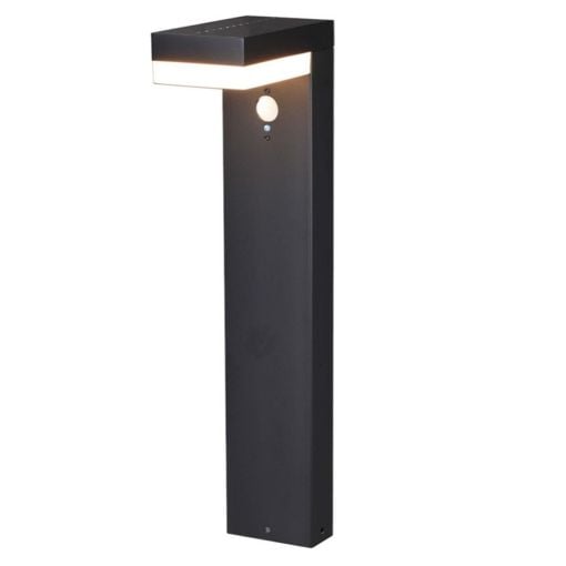 Εικόνα της Ηλιακό Φωτιστικό Κήπου 123LED 2700Κ IP44 με Αισθητήρα Κίνησης Black