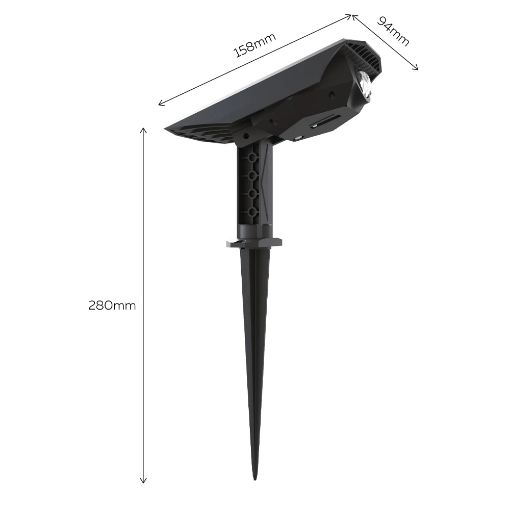 Εικόνα της Ηλιακά Προβολάκια Calex Padoa 2700K IP44 2τμχ Black