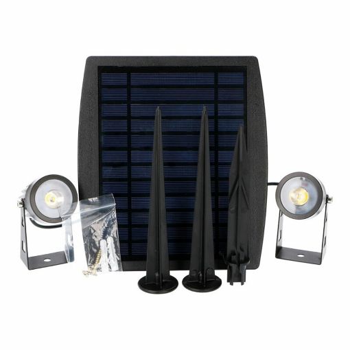 Εικόνα της Ηλιακά Προβολάκια 123LED Hollywood 3000K IP65 2τμχ Black