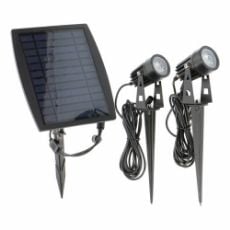 Εικόνα της Ηλιακά Προβολάκια 123LED Hollywood 3000K IP65 2τμχ Black