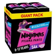 Εικόνα της Πάνες Βρακάκι Pampers Ninjamas Girl 8-12 Years (27-43kg) Giant Pack 54τμχ