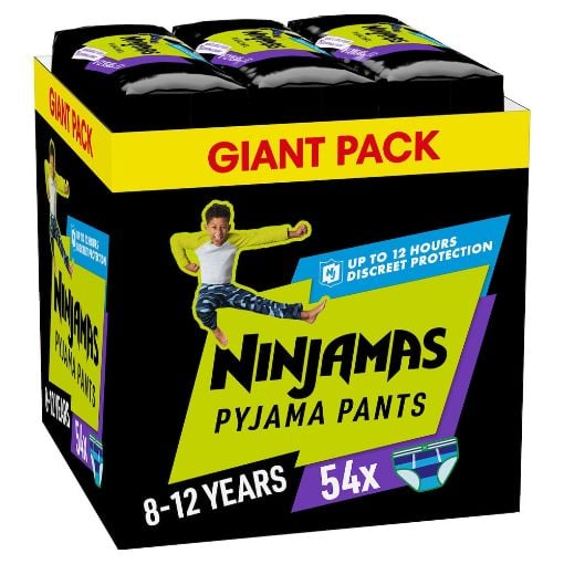 Εικόνα της Πάνες Βρακάκι Pampers Ninjamas Boy 8-12 Years (27-43kg) Giant Pack 54τμχ